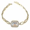 527 Bransoletka elegancka złota 17+2,5cm pozłacana 14k Xuping Austrian Crystal